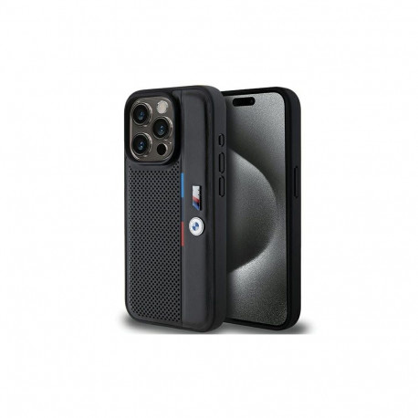 BMW Perforated Tricolor Line case for iPhone 15 Pro - black