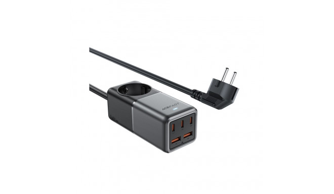 Acefast Z2 GaN 75W PD desktop charger 3x USB-C 2x USB-A - black and gray