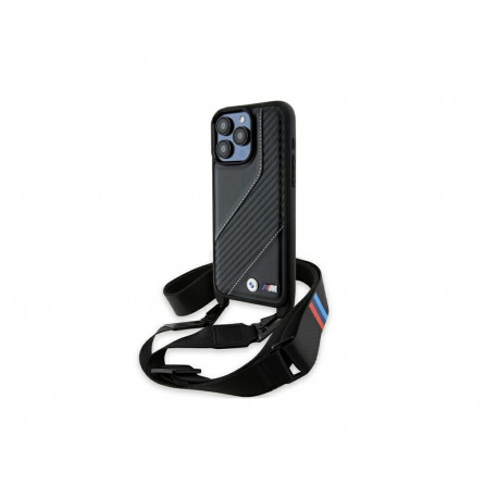 BMW M Edition Carbon Stripe & Strap case for iPhone 15 Pro - black