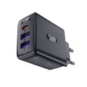 Acefast A57 PD 35W GaN charger 2 x USB-A + USB-C with 3 ports - black