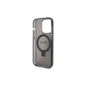 Guess Ring Stand Script Glitter MagSafe case for iPhone 15 Pro Max - black