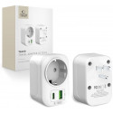 Tech-Protect travel adapter TA100 US-EU, white