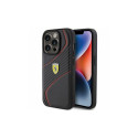 Ferrari Twist Metal Logo case for iPhone 15 Pro - black