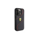 Ferrari Twist Metal Logo case for iPhone 15 Pro - black
