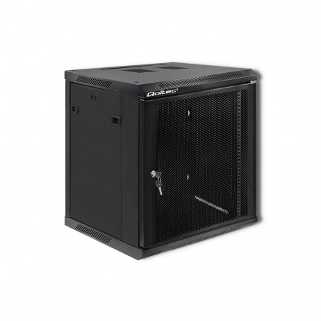 Qoltec 19" RACK cabinet | 12U | 600 x 635 x 600 | Perforated Doors | Hanging