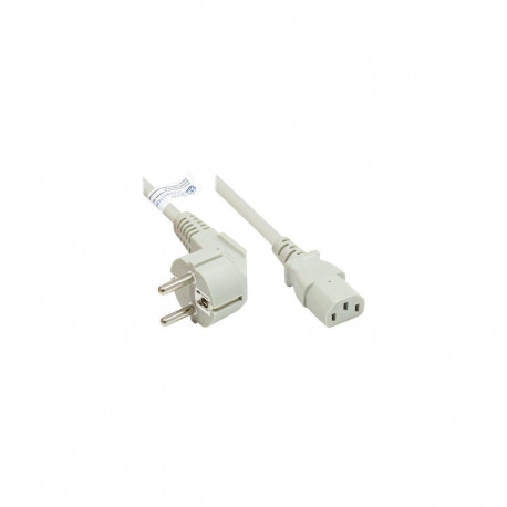 Alcasa P0130-GR030 power cable White 3 m Power plug type E+F C13 coupler