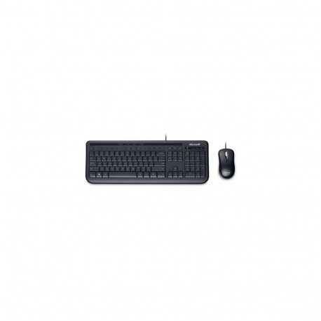 Microsoft Wired Desktop 600, DE keyboard Mouse included USB QWERTZ Black