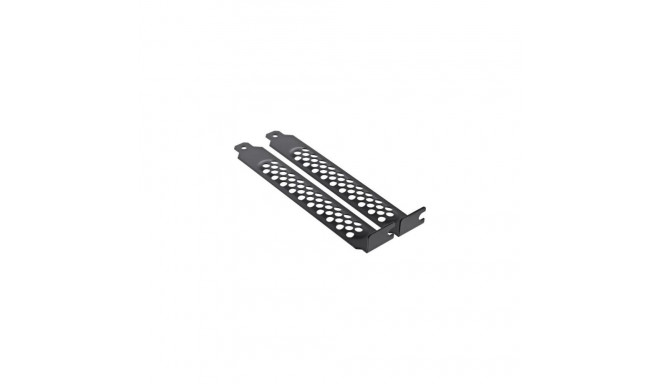 InLine PCI / PCI-E Slot Cover Bracket perforated 2pcs. Set black