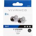 Vivanco kaabliotsik F 7mm 2tk