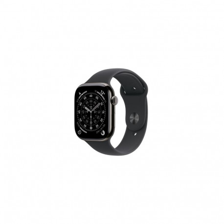 Apple Watch Series 11 GPS + Cellular 42mm Slate Titanium Case with Black Sport Band - M/L