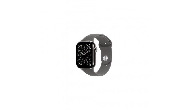 Apple Watch Series 11 GPS + Cellular 46mm Natural Titanium Case with Stone Grey Sport Band - M/L