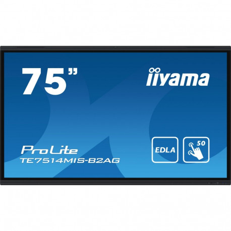 "189,3cm/75"" (3840x2160) iiyama ProLite TE7514MIS-B2AG 16:9 4K UHD VA Touch 8ms 60Hz 24/7 4xHDMI DP