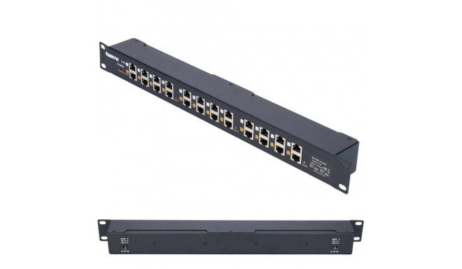 Extralink 12 porti gigabit PoE süstik 12x 1000Mb/s RJ45, rackmount