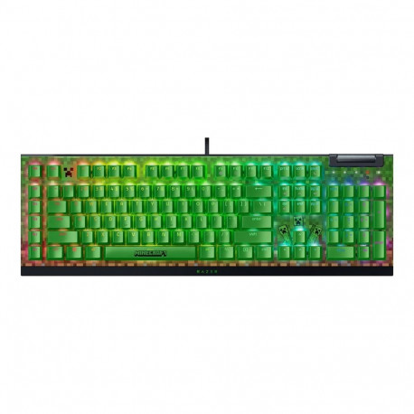 Razer BlackWidow V4 X | Gaming keyboard | Wired | US | Minecraft Edition | Razer Green Mechanical Sw