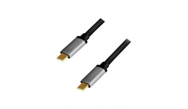 Logilink | USB 3.2 Gen 2 cable, C/M to C/M, 4K/60Hz, PD,alu | CUA0107 | USB-C to USB-C USB-C male | 