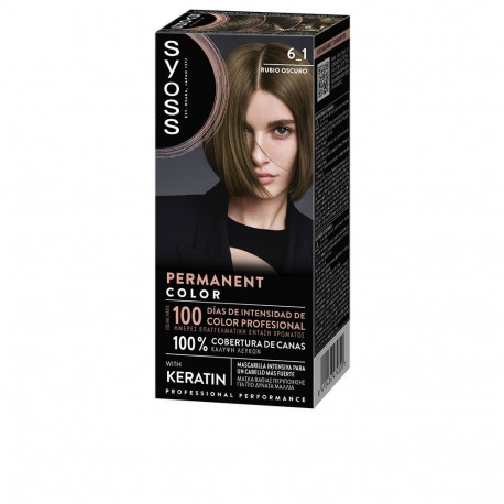 SYOSS PERMANENT COLOR #6.1-Rubio Oscuro 1 u