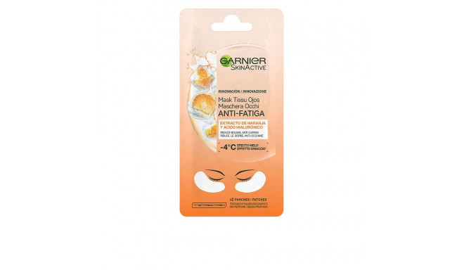 GARNIER SKINACTIVE mascarilla ojos antifatiga extracto naranja + acido hialurónico x 2 parches