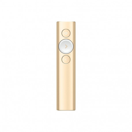 LOGITECH Spotlight Presentation remote control 3 buttons gold
