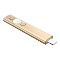 LOGITECH Spotlight Presentation remote control 3 buttons gold