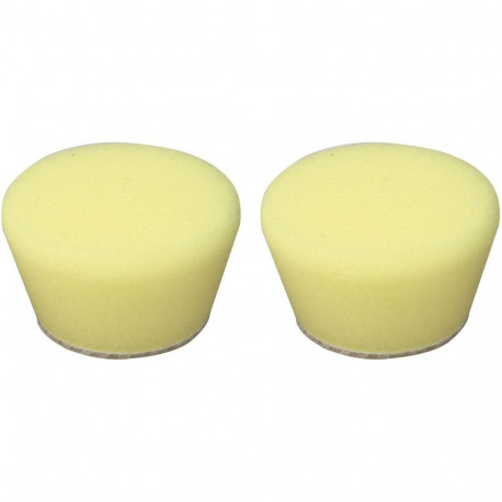 Proxxon conical polishing sponges – medium hardness, Ø 50 mm, yellow, 2 pieces, compatible with 2.35