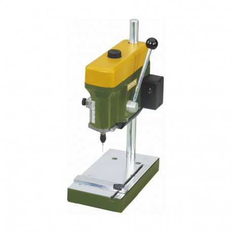 Proxxon TBM 220 benchtop drill press – 3-speed pulley, adjustable depth stop, six precision collets,