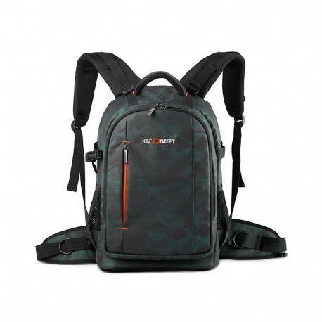 Camera Backpack - K&F Concept "Forest Camo" Spacious 900D Nylon with Rain Cover