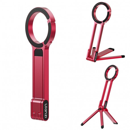 Tripod - ULANZI MA30 Mini MagSafe Tripod for iPhone, Magnetic Mount, Aluminum, Red