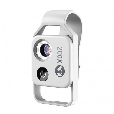 Mobile Phone Microscope - Apexel APL-MS002C 200x Magnification LED Light White