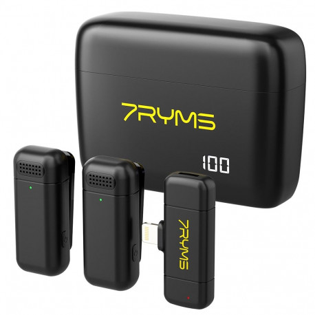 Wireless Microphone - 7Ryms Rimo S1 Lightning, 2 Transmitters, 50m Range
