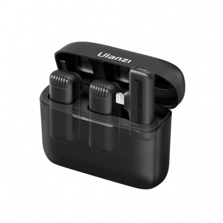 Wireless Microphone Set - ULANZI J12 Lightning Connector Noise Cancellation Black