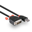 Adapter - LINDY DisplayPort to DVI Adapter Cable, 1 m, Black