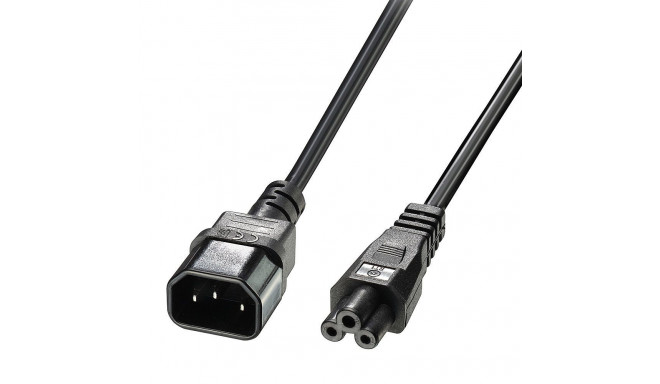 Mains Cable - LINDY C5 to C14 Mains Cable, 1 m, Black