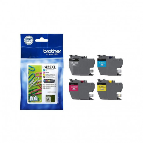 Ink Cartridge - Brother LC-422XLVAL Value Pack 4 Cartridges Black Cyan Magenta Yellow
