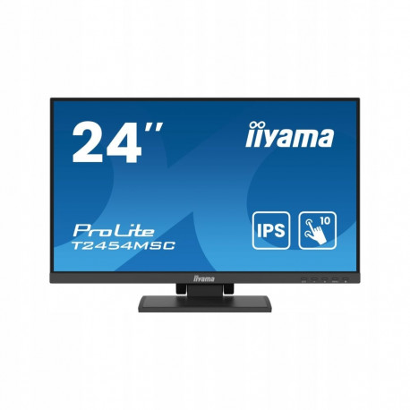 Monitor - iiyama T2454MSC-B2AG 24", Full HD, IPS Touchscreen, Adjustable Stand, Black