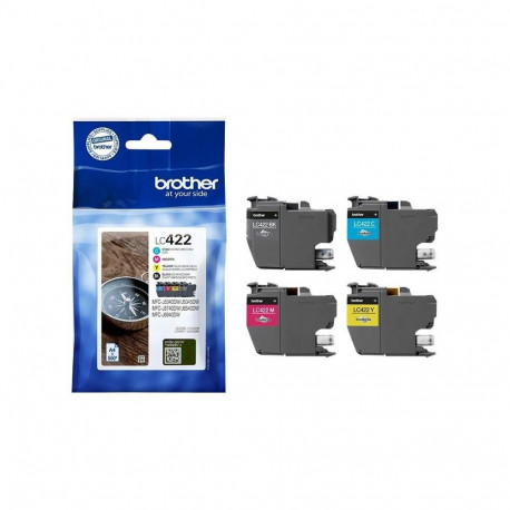 Ink Cartridge - Brother LC422VAL 4-Pack Original Black Cyan Magenta Yellow