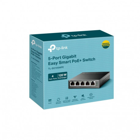 Networking Equipment - TP-LINK TL-SG105MPE 5-Port Gigabit Switch, 32 VLANs