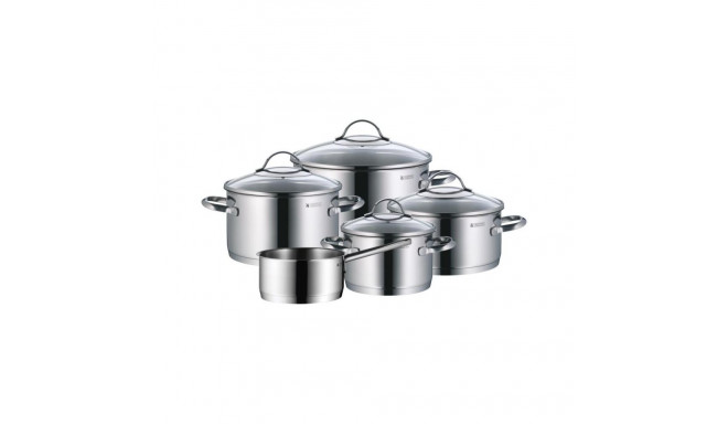 Cookware Set - WMF Provence Plus 5pcs Stainless Steel Pots with Glass Lids
