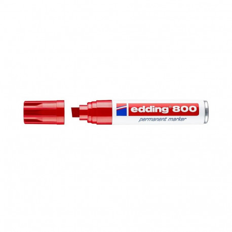 Office Supplies - Edding 800 Permanent Marker 4mm Chisel Tip Red