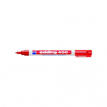 Office Supplies - Edding 400 Perm Marker Fine Tip Red