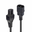 2m C14 to C15 Hot Condition Power Cable, Black IEC C14 Connector to IEC C15 Connector