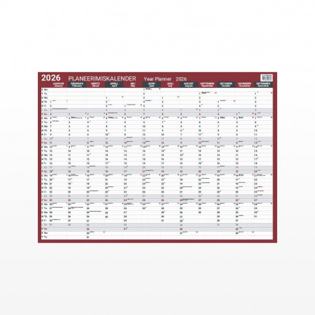 2913110000, Lauakalender Planeerimiskalender