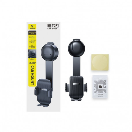 Clamping Car Mount with Suction Cup PrimeTrip C03 Air, Black