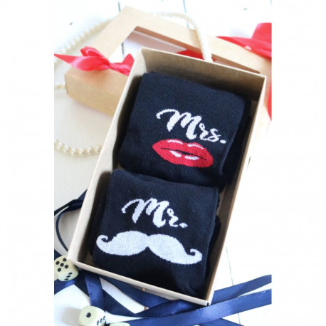 SOKISAHTEL MRS & MR kinkekarp 2 sokipaariga