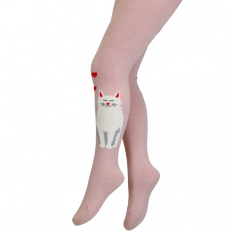 SOKISAHTEL KITTY roosad kassiga sukkpüksid lastele 431, 432, 427