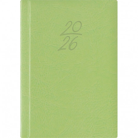 Kalendermärkmik A6 PÄEV, heleroheline, kunstnahast kaantega 2026a.