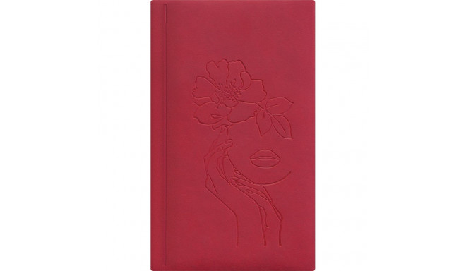 Kalendermärkmik NÄDAL B6 punane, kõvaköide, Fashion kaantega 2026a.