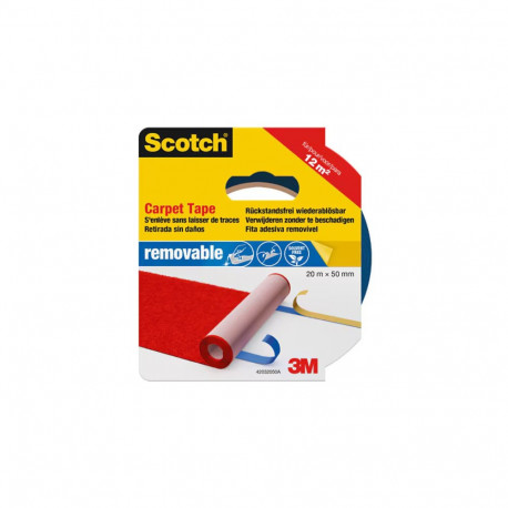 Kahepoolne teip Scotch vaibateip eemaldatav 50mmx20m