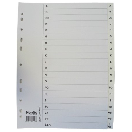 Registrilehed A4 A-Ö plast College