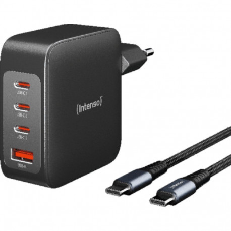 Intenso vooluadapter 140W 1x USB-A 3x USB-C koos kaabliga