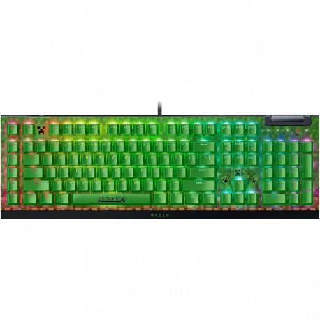 Razer BlackWidow V4 X | Gaming keyboard | Wired | US | Minecraft Edition | Green Mechanical Switches